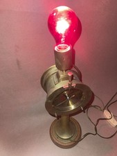 Vintage Brass Ship Engine Room Telegraph, Lamp WORKS