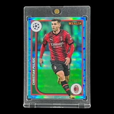 CHRISTIAN PULISIC RARE /199 AQUA REFRACTOR 2023-24 Topps Merlin Chrome - USA