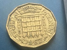 1967 Elizabeth II British Threepenny 3d