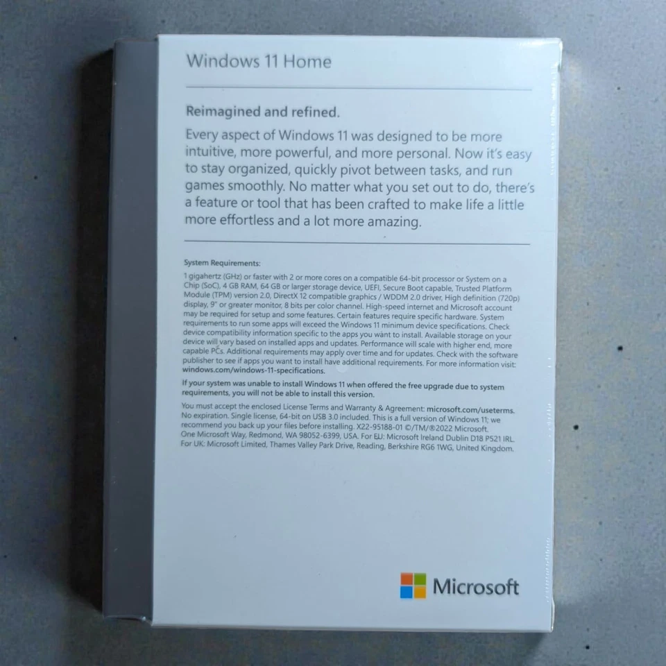 Unidad flash USB Microsoft Windows 11 Home 64 bits caja sellada HAJ-00108 Foto 2 de 2