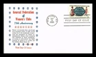 US COVER GENERAL FEDERATION OF WOMEN'S CLUBS FIRST DAY ISSUE KHOL KRAFT CACHET