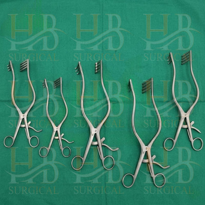 Laminectomy Retractors Set 5 Pcs Spine Surgical Orthopedic Instruments
