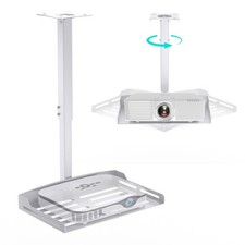 Universal Projector Ceiling Mount With Tray Adjustable 22.8 Inch 11 lbs White