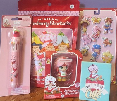 Strawberry Shortcake Vtg Style Lot: Cheebee Cuties Figure Stickers Puzzle Pen