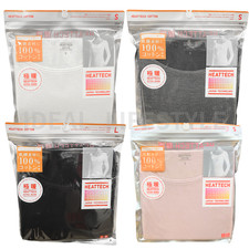 UNIQLO HEATTECH EXTRA WARM Cotton Scoop Neck T-Shirt S-3XL Women 480281 NWT