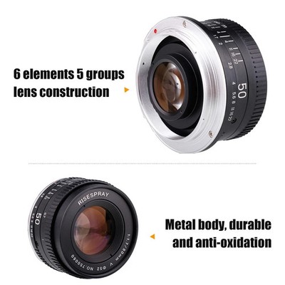 50mm F1.7 Metal Standard Prime Lens Full Frame Portrait Manual