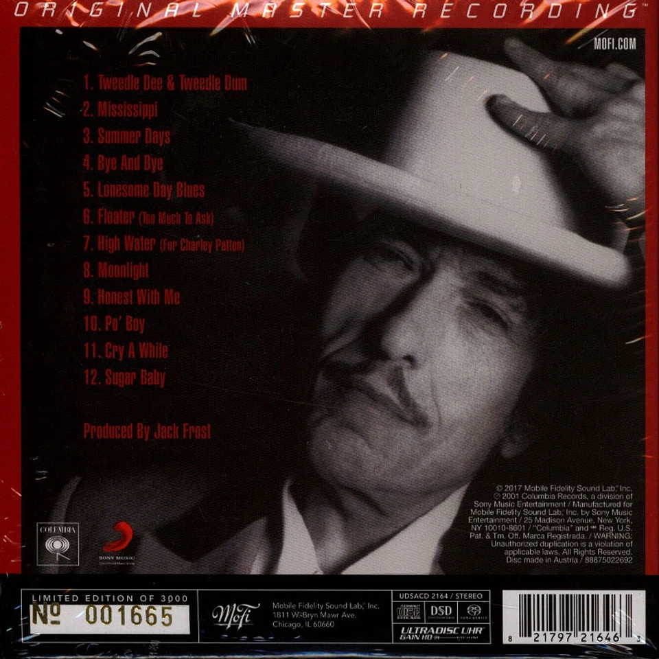 Bob Dylan - Love And Theft Numbered Hybrid SACD (2001 - US - Reissue) - Bild 2 von 2