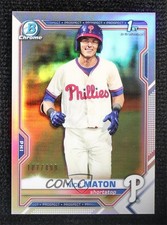 2021 Bowman Chrome Prospects Refractor 187/499 Nick Maton #BCP-5 r0j