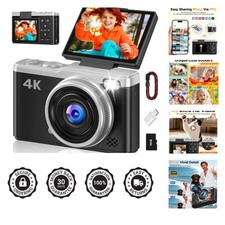 64MP Vlogging Digital Camera with 2.4 Flip Screen - Perfect for Beginners