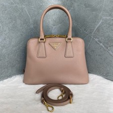 PRADA GHW 2 way Shoulder Bag Calfskin Leather Pink