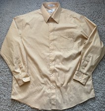 Men  s Enro Yellow Dress Shirt Size 17 34/35
