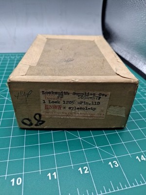 Vintage Russwin Mortise Lock Body 5054-57P Antique RARE COMPLETE WITH KEYS W/BOX