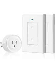Remote Control Outlet Plug,  Wireless Light Switch, On 2 Switches + 1 Outlet