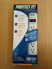 New Tripp Lite Surge Protector/Power Strip 6ft Cable 6 Outlets 790 Joules TLP606