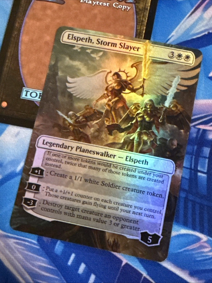 DIY Elspeth, Storm Slayer (Borderless) Foil Mtg Playtest Card - Image 2 of 2
