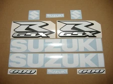Decals for Suzuki GSXR 600 custom white stickers graphics set gsx-r aftermarket