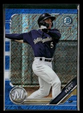 2019 Bowman #BCP-12 Corey Ray Chrome Prospects Blue Shimmer Refractor #/150
