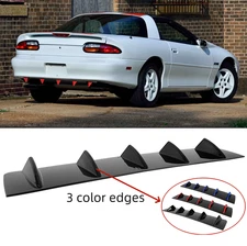 For Chevrolet Camaro 70-98 Rear Bumper Diffuser Shark Fins Spoiler Lip Splitter