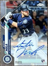 Austin Nola 2020 Topps Chrome Rookie Auto #RA-AN Seattle Mariners