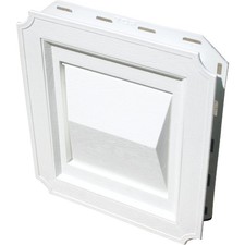Builder's Best 4 In. White Plastic J-Block Dryer Vent Hood 111716 Builders Best