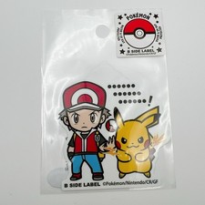 B Side Label Pokemon Sticker Red Pikachu Kanto Champion Waterproof Japan