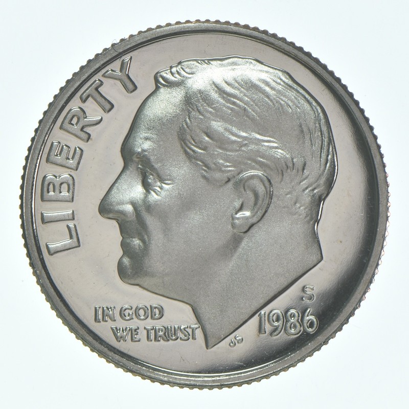 1986-S Roosevelt Dime CLAD Proof *1848