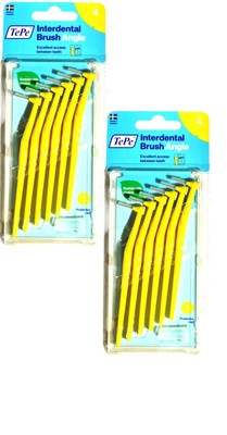 2x TePe Angle Interdentalbürsten in gelb 0,7mm 2x 6 Stück