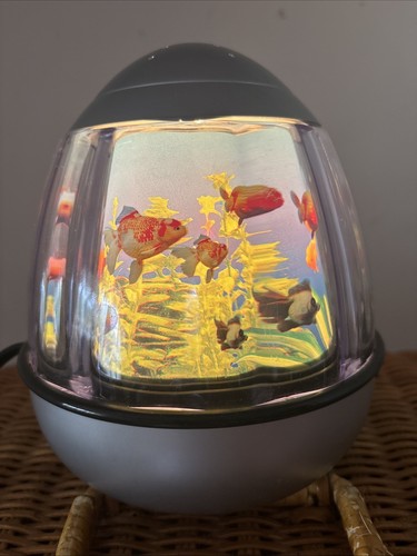 Vintage 90's Lite Rotating Lamp Underwater Ocean Fish Coral Scene Lighting - Picture 3 of 17