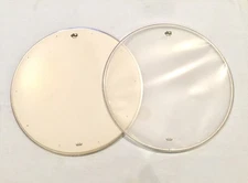 2 NEW DW (Drum Workshop) by REMO 14” Drum Heads; Coated Batter & Clear Resonant