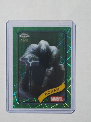2025 Topps Marvel Chrome Ronan /99 Green Laser Refractor