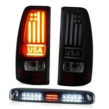 Tail Light + 3rd Brake Lamp for Chevy Silverado 1500 Taillight + Brake Light C