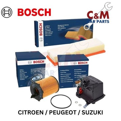 Service Kit Air Oil Fuel Filters fits CITROËN BERLINGO/FIRST (2005-2024) - BOSCH