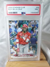 Elly De La Cruz Rookie Card PSA9 MINT, 2024 Stadium Club #48