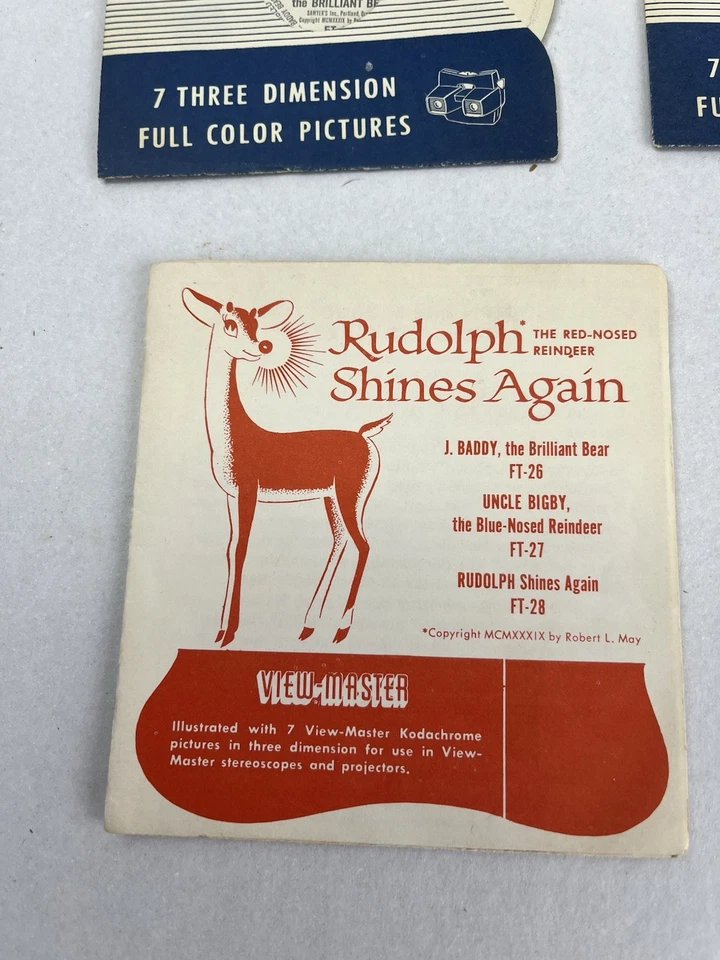 View-Master Rudolf The Red-nosed Reindeer & Little Red Riding He w 3 Booklets Ea - Image 4 of 4