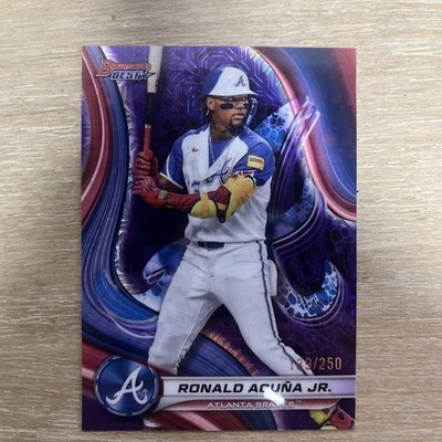 2024 Bowman’s Best Ronald Acuna Jr Purple Mojo Refractor /250