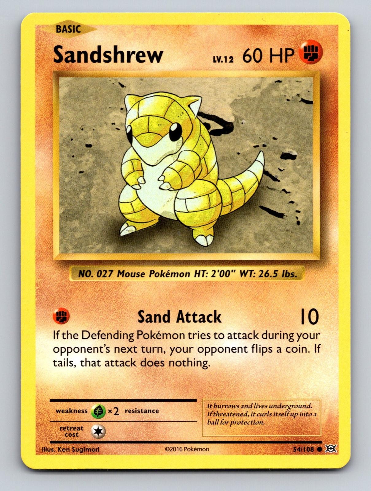 Sandshrew 54/108 Common Evolutions Pokemon