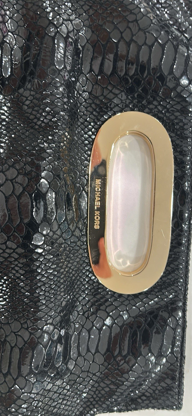 Michael Kors Moxley Black Python Effect Leather B… - image 5