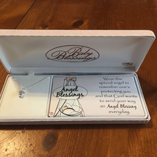 Cross Baby Angel Blessings Baptism Necklace