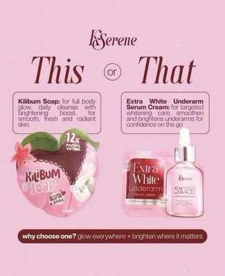 KSerene KiLiBUM Seife 70g x 3 Riegel und extra weiße Achselserum Creme 30ml