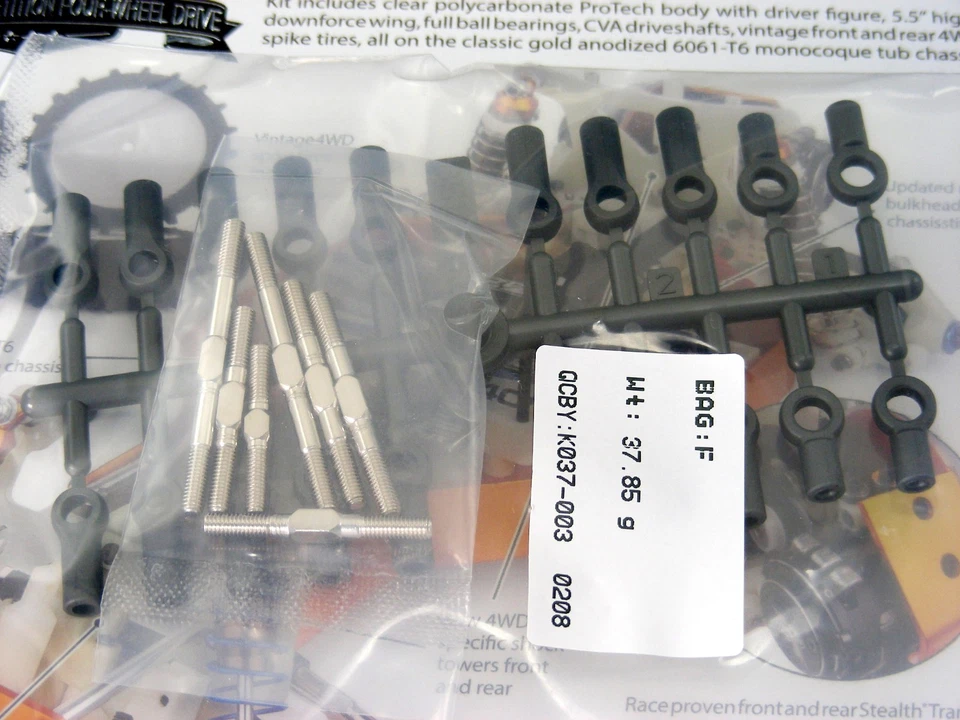 Team Associated RC10 4WD 7pcs Graphite Team Car 3.5mm Tie Rods Turnbuckles Set ! - Image 3 of 4