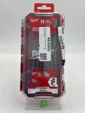 New Milwaukee 48-89-4670 15 Pc. Hex Drill Bits with QUAD EDGE Tip