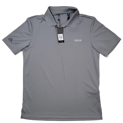 Adidas Golf Mens Size Medium Polo Shirt  GEHA  Company Shirt Gray New        