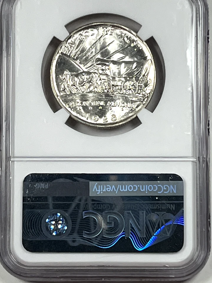 1926-S Oregon Trial Commemorative Half Dollar : NGC MS67  Blazing White - Image 2 of 4