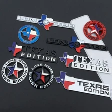 Metal Car Rear Trunk Badge TEXAS EDITION Body Decal Sticker Front Grille Emblem 