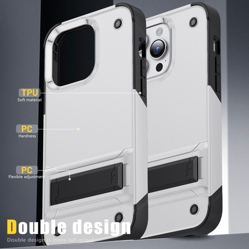 For iPhone 16 15 14 13 Pro Max 12 11 Military Grade Shockproof Case Stand Cover - Picture 9 of 21