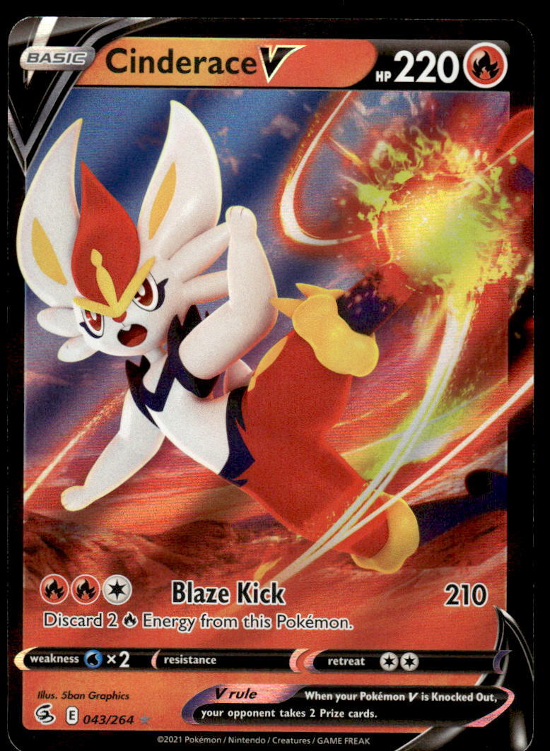Pokemon TCG Fusion Strike #043/264 Cinderace V NM