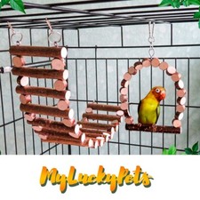 Birdcage Ladder and Swing Set. Wood ladder Parakeet, Cockatiel. Handmade.