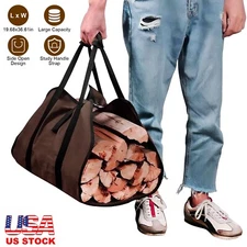Firewood Carrier Bag Durable Fireplace Logs Holder Portable Wood Bag w/ Handle