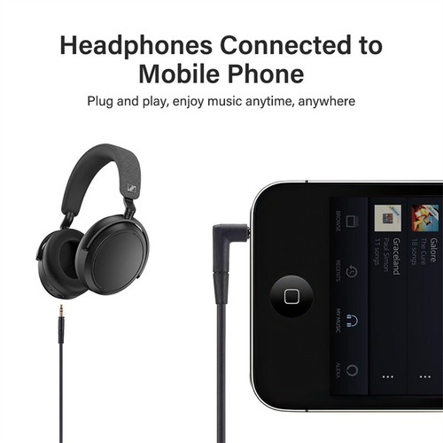 Audio Cable for Sennheiser Headphones 2.5mm to 3.5mm Replacement Aux Cord 1.45m - Picture 3 of 7