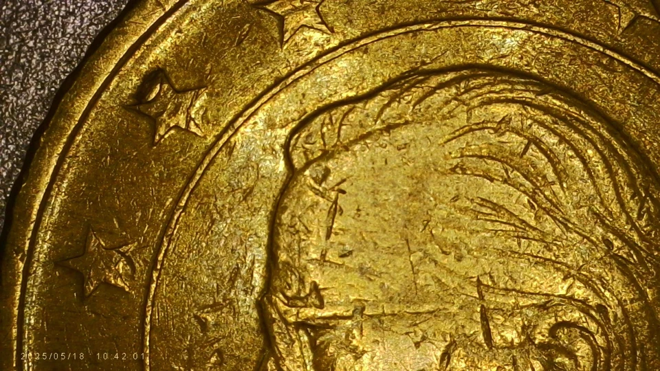 Moeda de 50 centavos de euro 1999 Bélgica - Erro perfeito - Rei Albert II - Defeito raro - Imagem 4 de 4